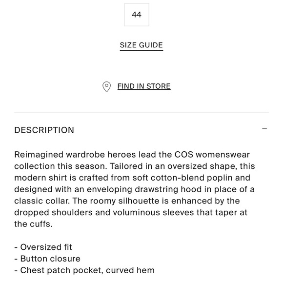 COS oversized hooded shirt - Picture 7 of 9